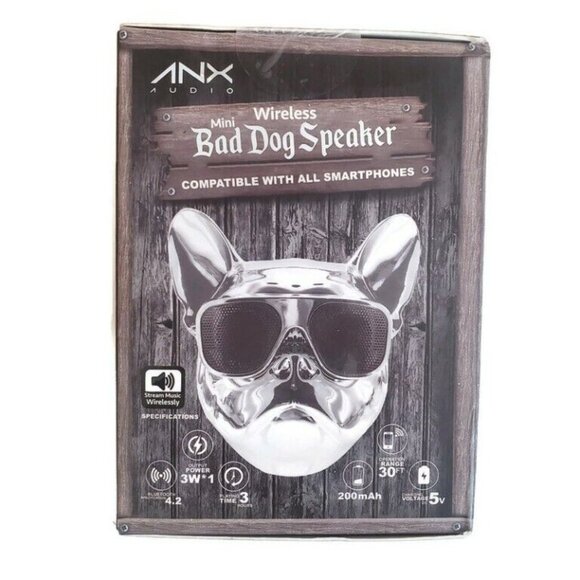ANZ Audio Bluetooth Wireless Mini Bad Dog Speaker Bedroom Man Cave Game Room - Picture 4 of 5